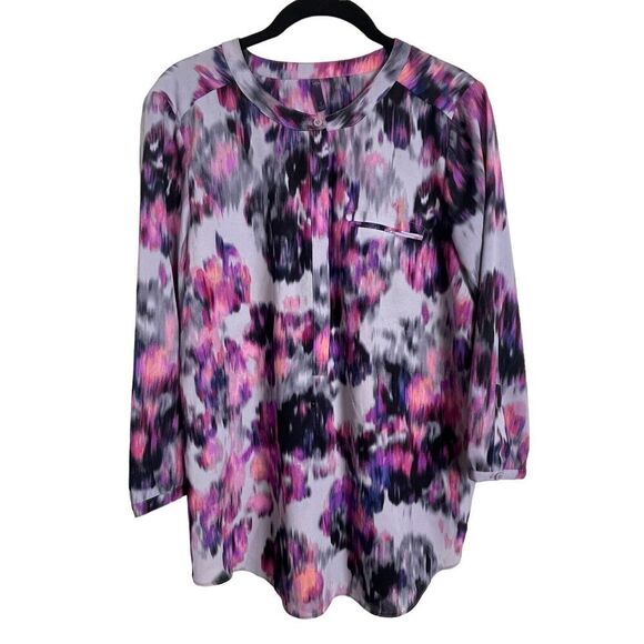 NYDJ Tops - NYDJ Not Your Daughters Jeans Shirt‎ Women's size S Gray Pink Black Blouse